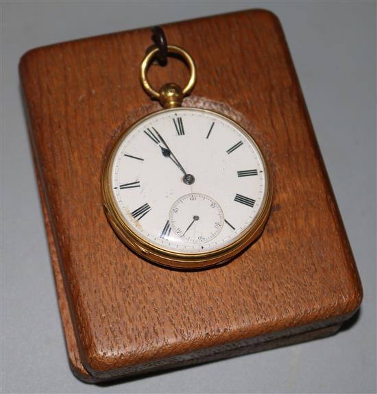 A Victorian 18ct gold keywind lever pocket watch.
